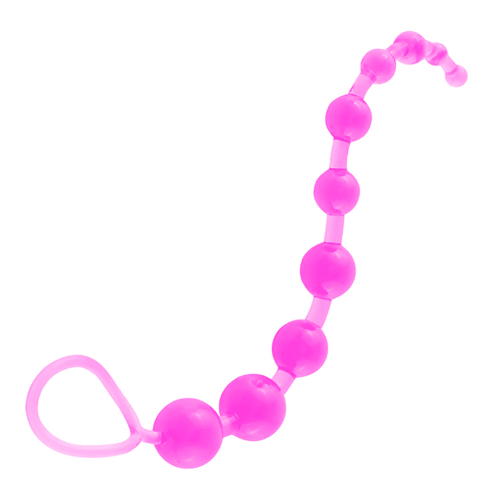 Anal Zevk Topları Boğumlu Silikon 28cm 75g Pembe