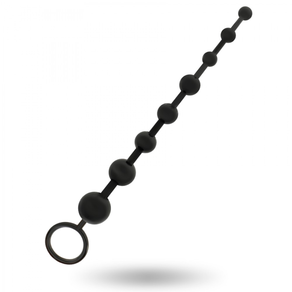 Anal Zevk Topları Boğumlu Silikon 28cm 75g Siyah