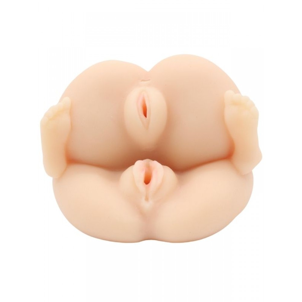 Suni Vajina Mastürbatör Anal Vajinal Çift Girişli Kalça 1kg 16cm Sarı