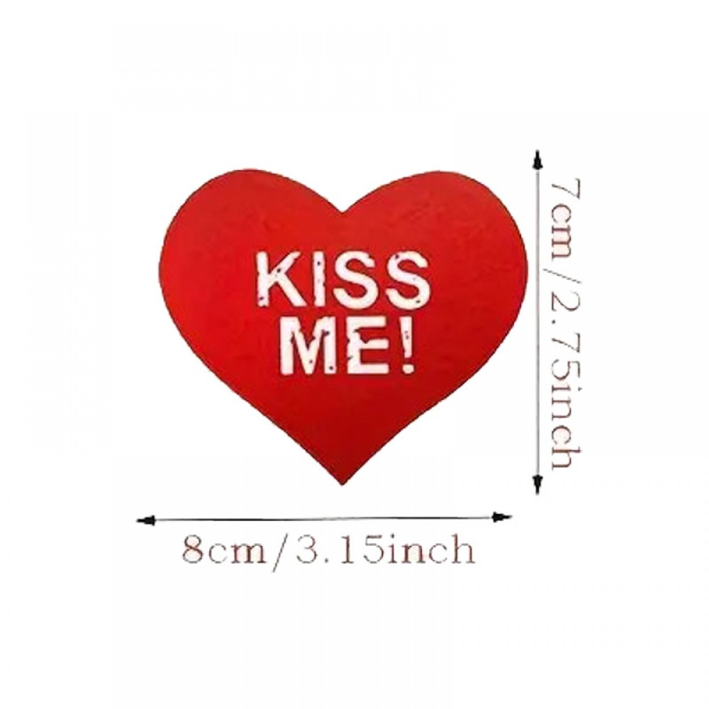 Kiss Me Kalp Göğüs Ucu Kapama Çıkartması - Kırmızı