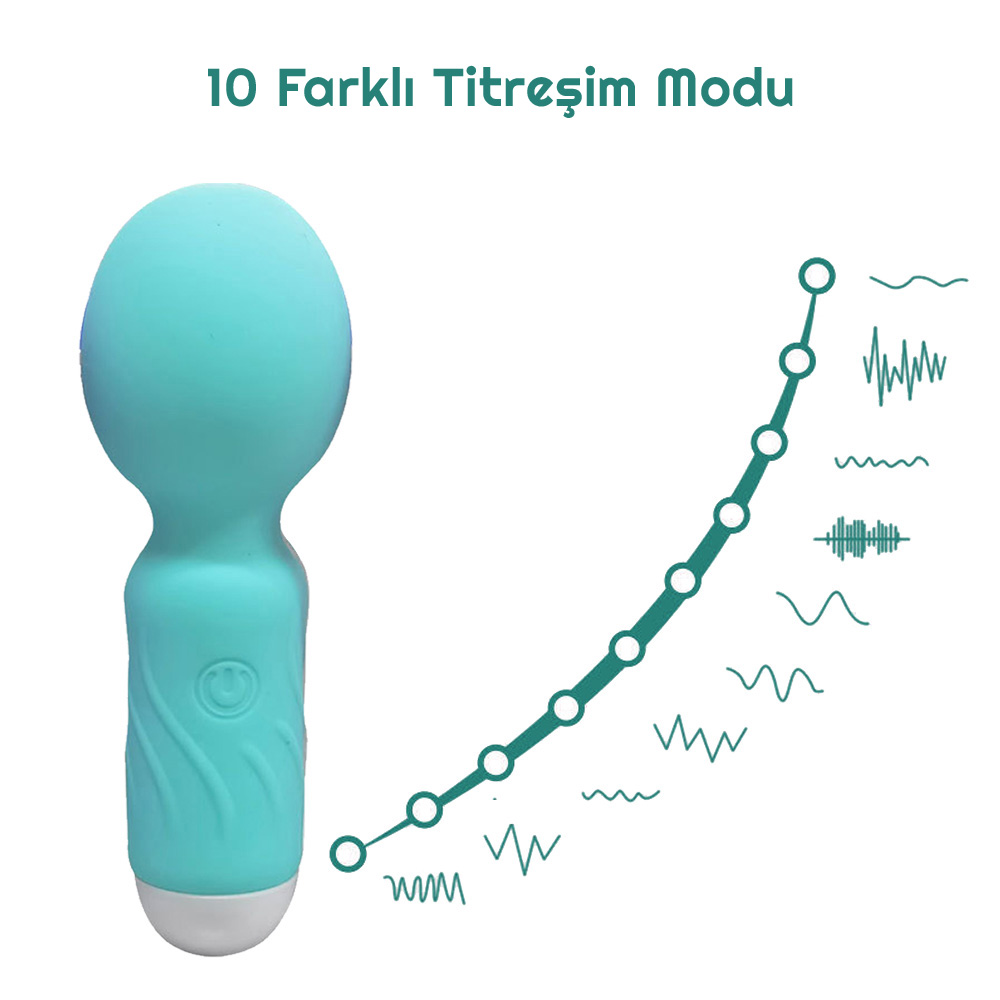 Vibratör Wand Masaj USB Şarjlı Mini