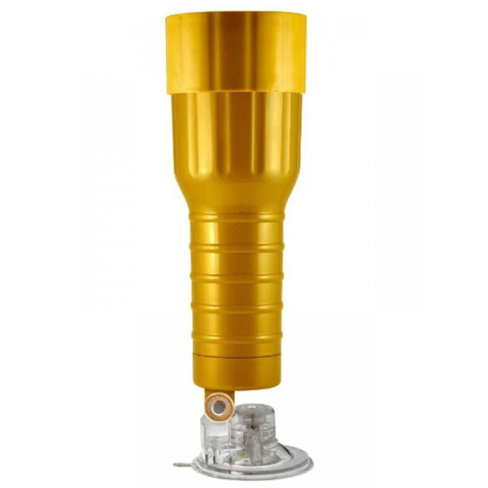 Suni Vajina Mastürbatör Vantuzlu Fener Tipi 30cm Altın