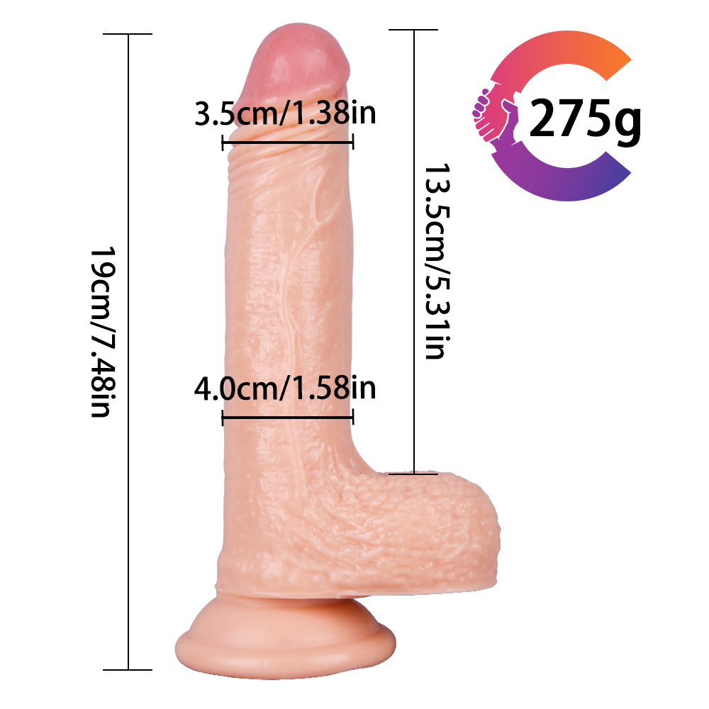 Dildo Gerçekçi Vantuzlu 19cm 260g Ten Rengi