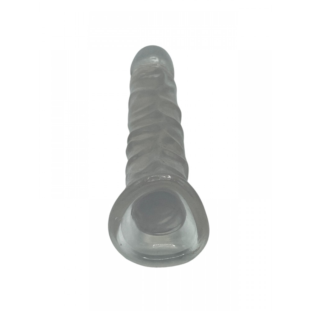 Dildo Realistik Gerçekçi Vantuzlu Jel Silikon 23cm 17cm Şeffaf