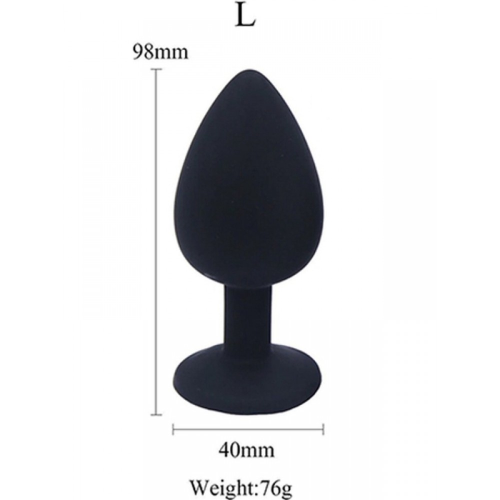 Anal Plug Tıkaç Silikon Taşlı 10cm
