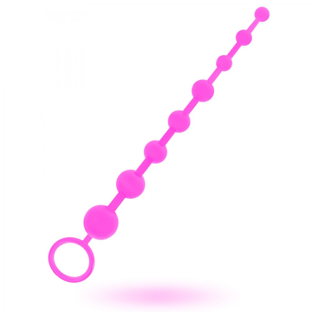 Anal Zevk Topları Boğumlu Silikon 28cm 75g Pembe