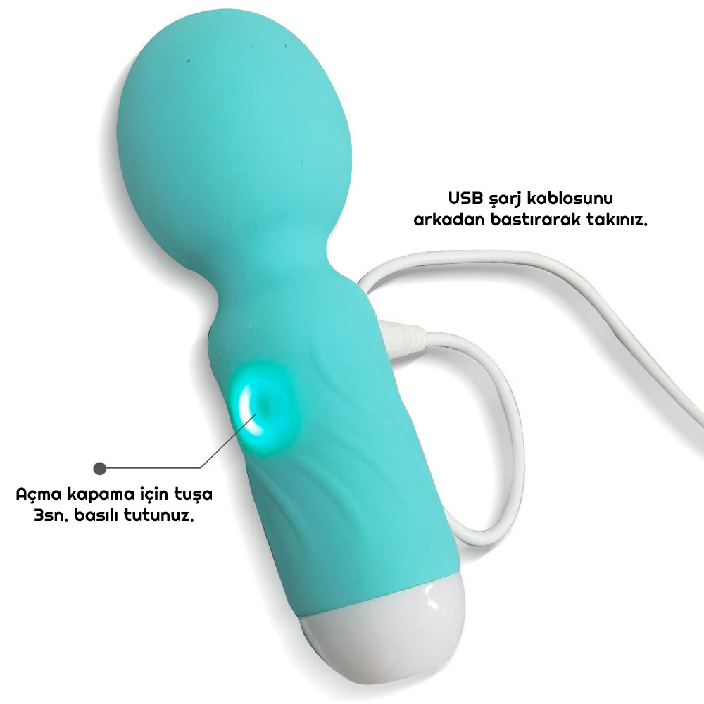 Vibratör Wand Masaj USB Şarjlı Mini