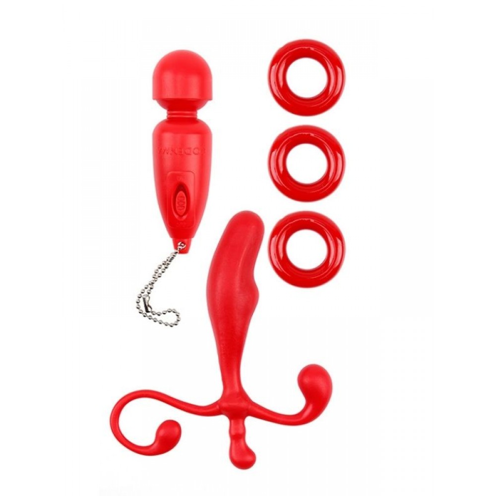 Anal Plug Tıkaç Silikon Halkalı Kırmızı