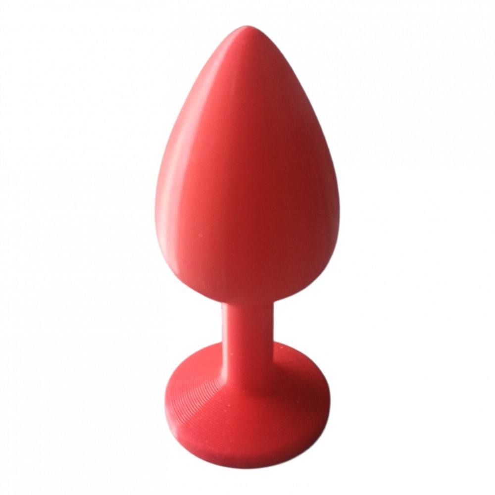 Anal Plug Tıkaç Silikon 10cm 4cm Kırmızı