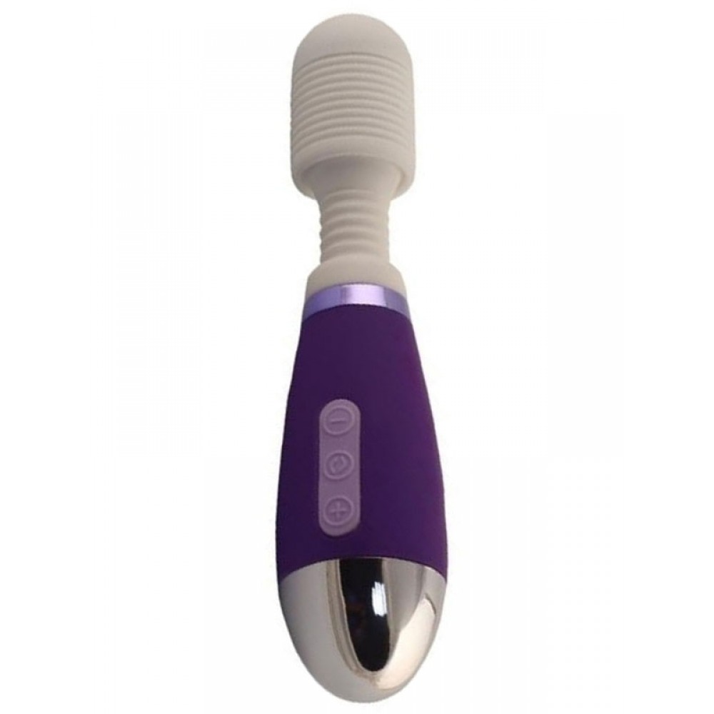 Vibratör Wand Masaj USB Şarjlı Silikon 105g 20cm Mor
