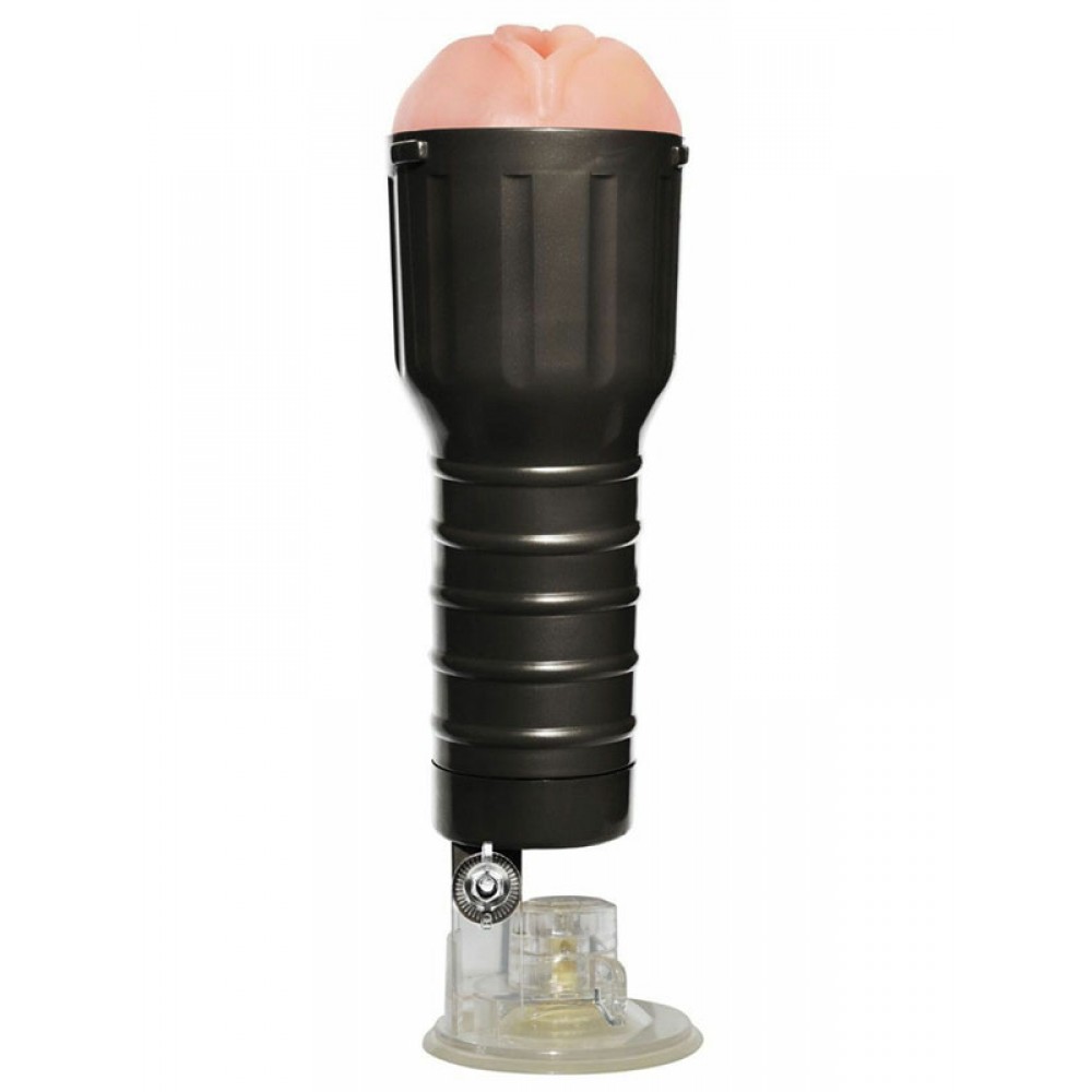 Suni Vajina Mastürbatör Vantuzlu Fener Tipi 30cm Siyah
