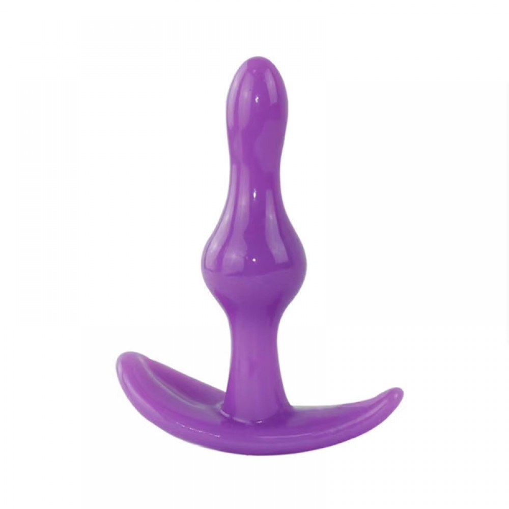 Anal Plug Tıkaç Silikon 2 Boğumlu 9cm 1.5cm Mor