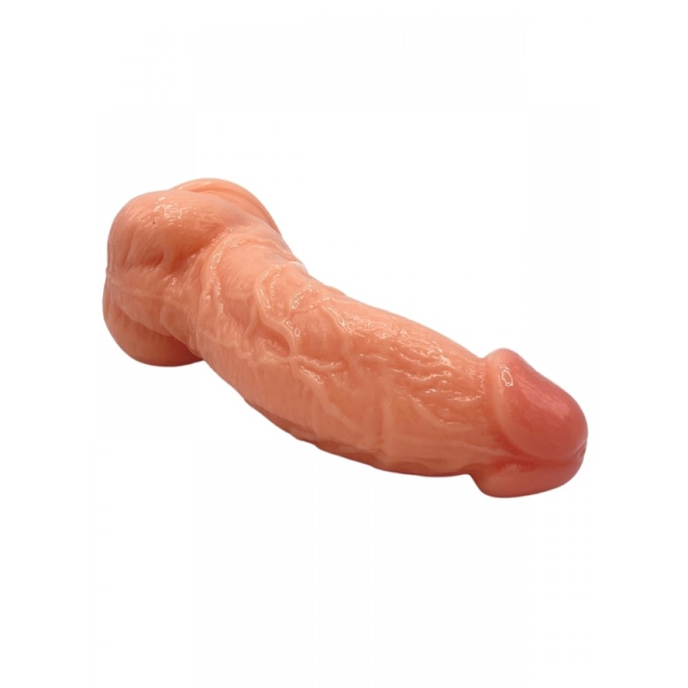 Dildo Realistik Gerçekçi Vantuzlu Testisli Jel Silikon 22cm 16cm Ten Rengi