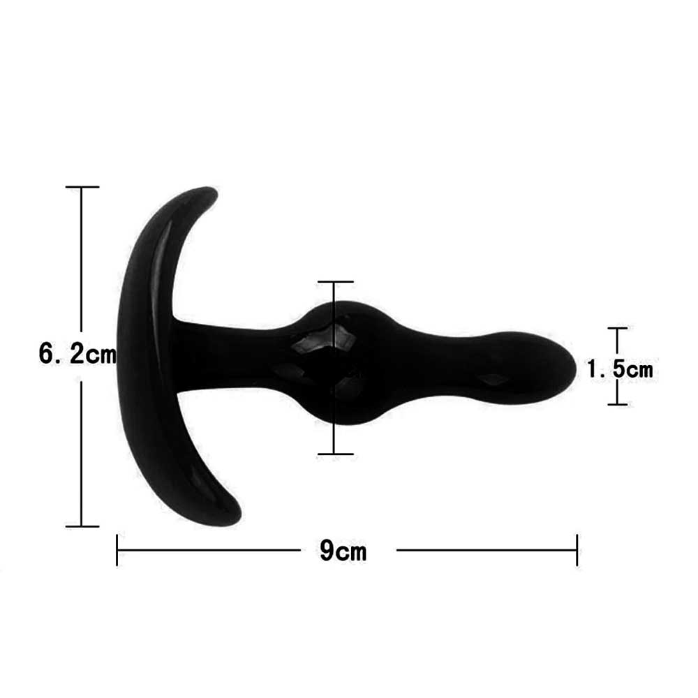 Anal Plug Tıkaç Silikon 2 Boğumlu 9cm 1.5cm