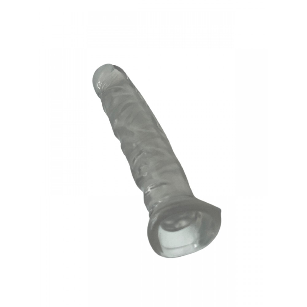 Dildo Realistik Gerçekçi Vantuzlu Jel Silikon 23cm 17cm Şeffaf