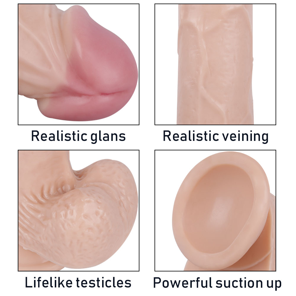 Dildo Gerçekçi Vantuzlu Testisli 20cm 330g