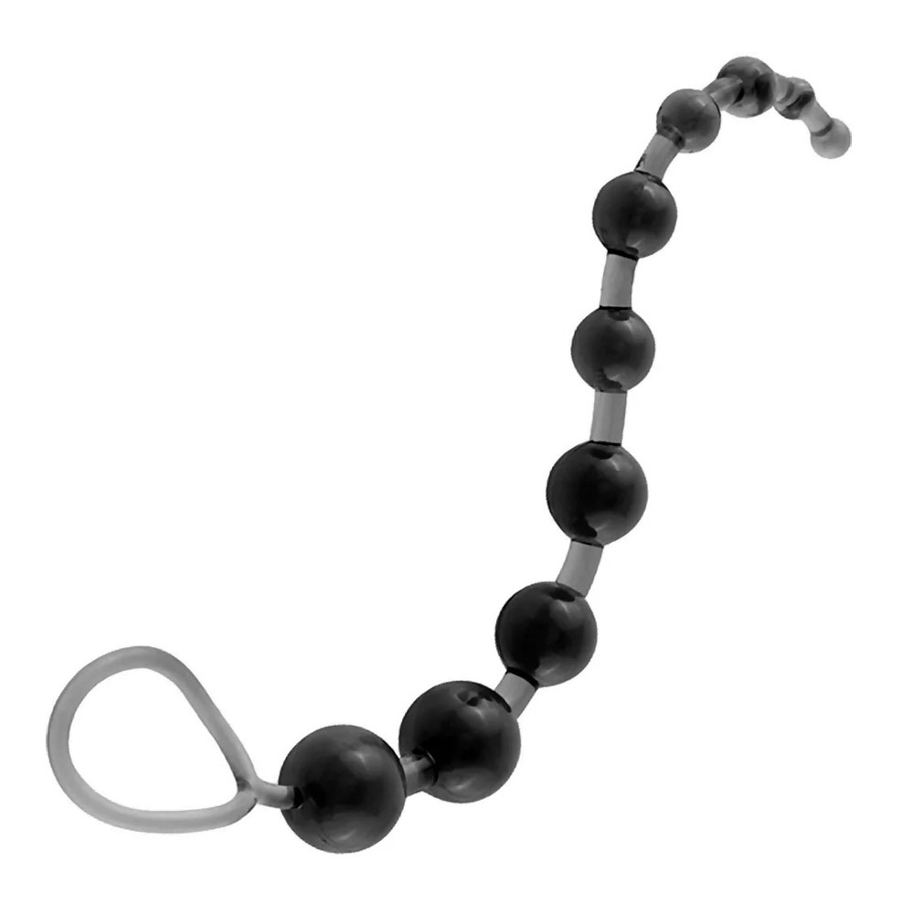 Anal Zevk Topları Boğumlu Silikon 28cm 75g Siyah