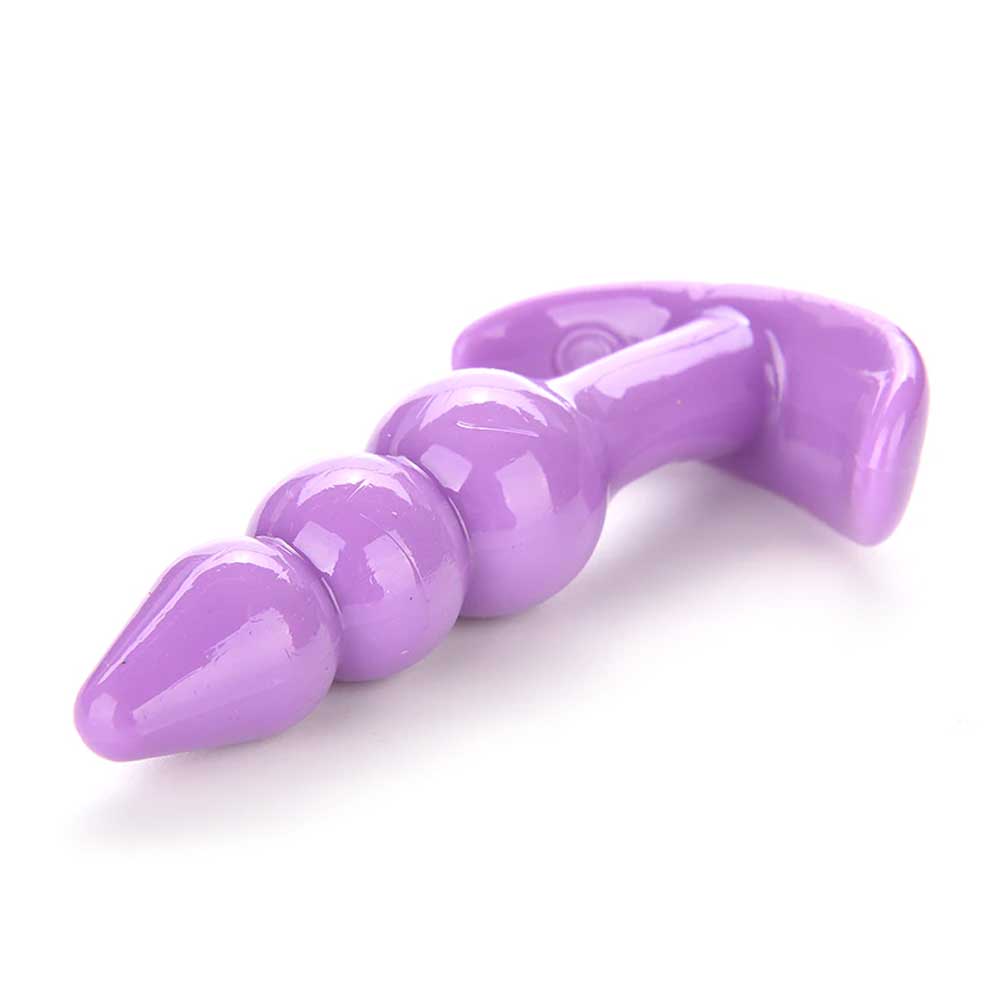 Anal Plug Tıkaç Silikon 3 Boğumlu 10cm 1.5cm Mor